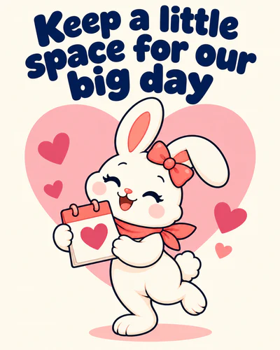 Keep a little space for our big day