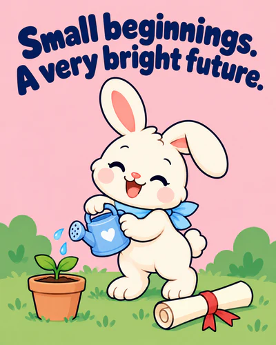 Small beginnings. A very bright future.