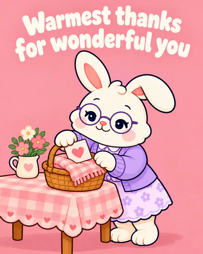 Warmest thanks for wonderful you