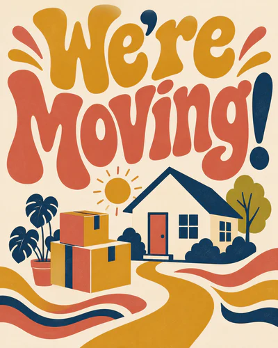 Moving announcement ecard