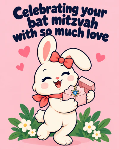 Celebrating your bat mitzvah with so much love