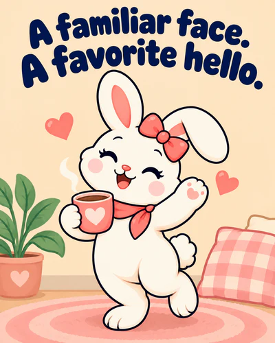 A familiar face. A favorite hello.