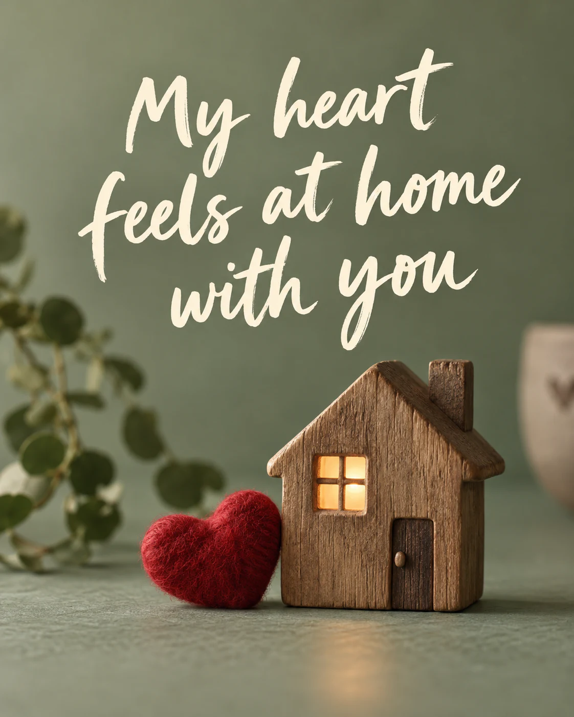 My heart feels at home with you