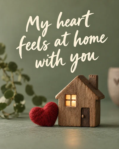 My heart feels at home with you