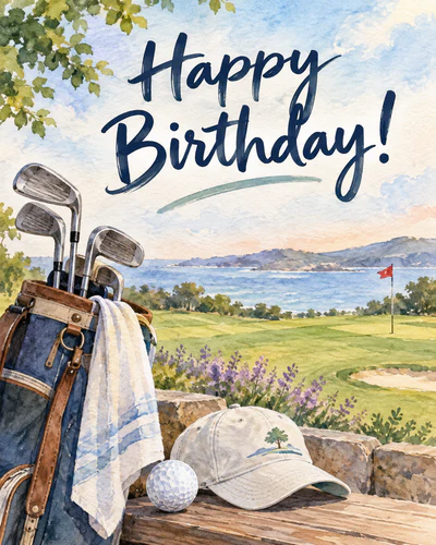Golf birthday ecard