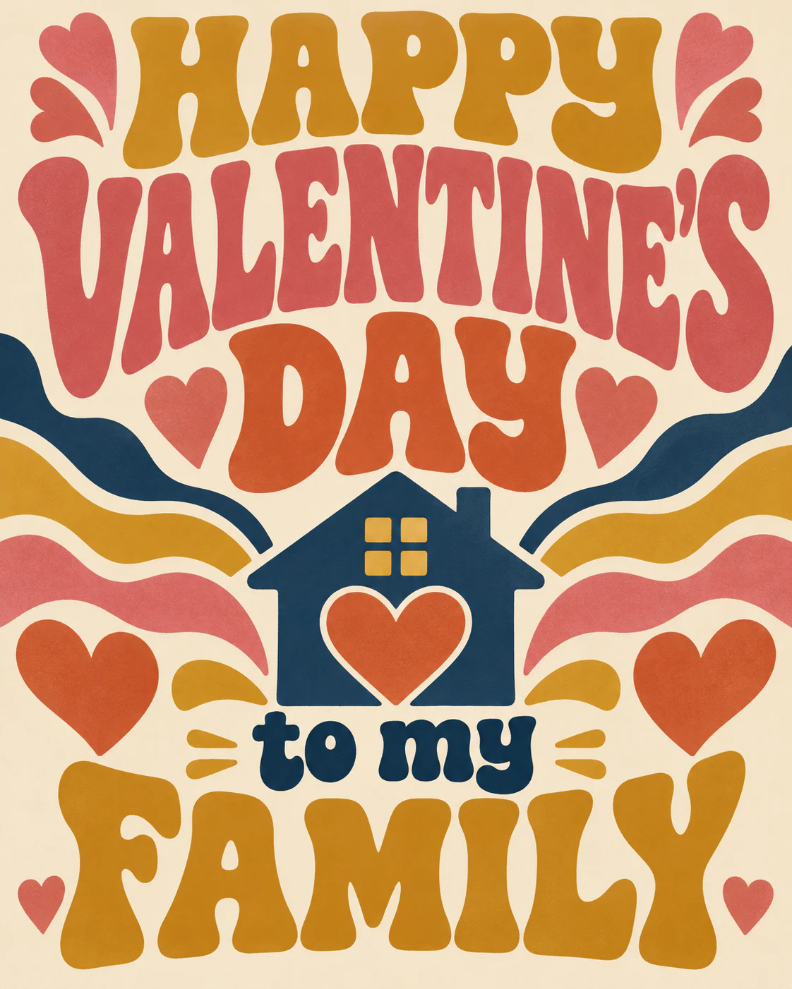 Family valentines day ecard