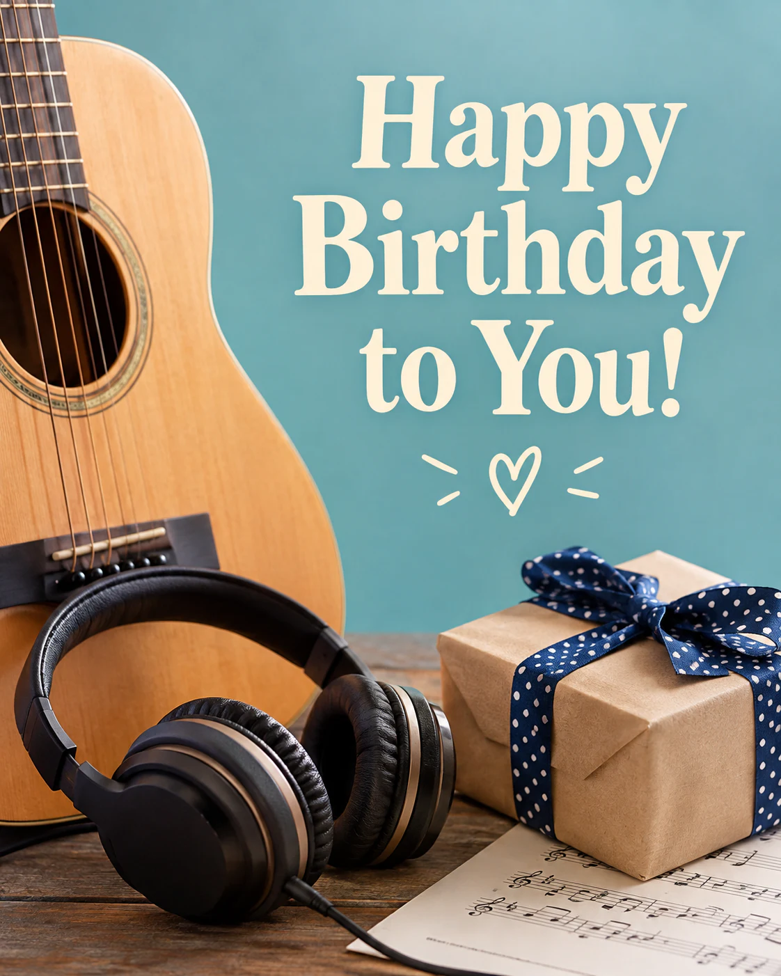 Music birthday ecard