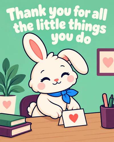 Thank you for all the little things you do
