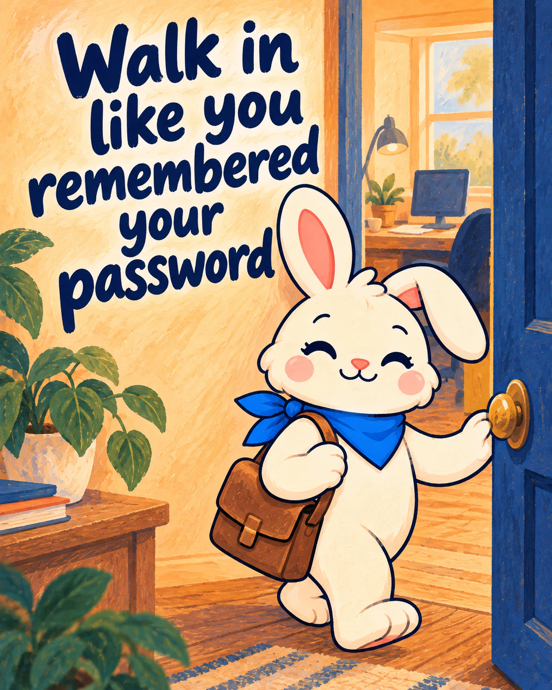 Walk in like you remembered your password