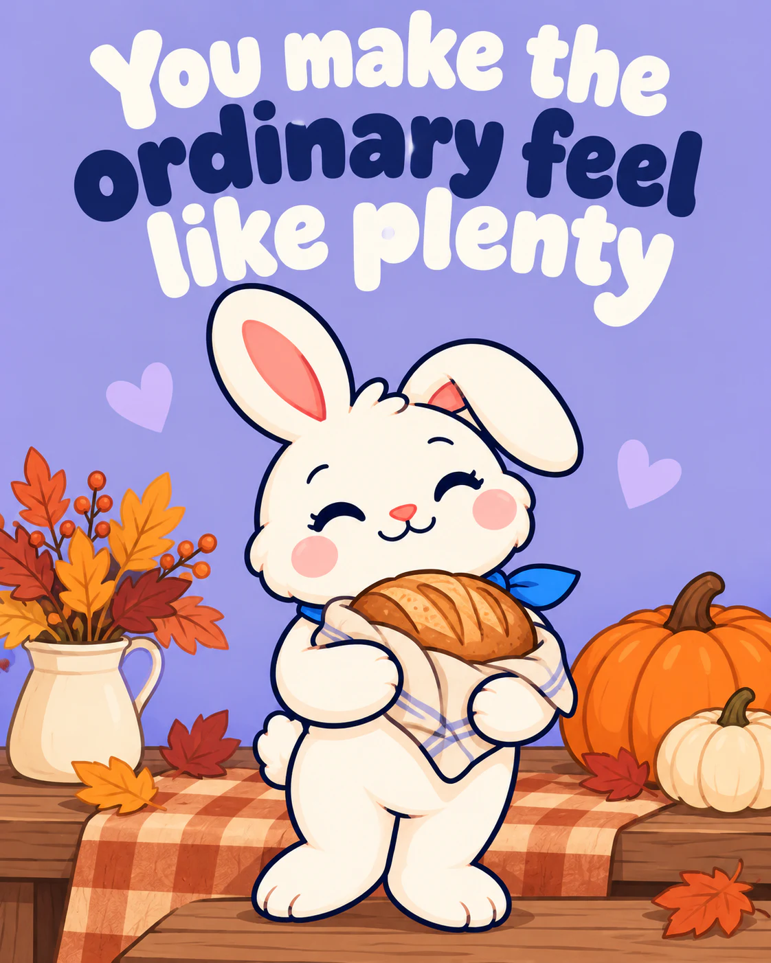 You make the ordinary feel like plenty