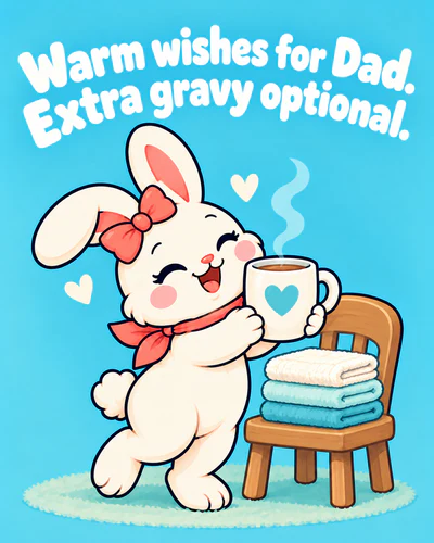 Warm wishes for Dad. Extra gravy optional.
