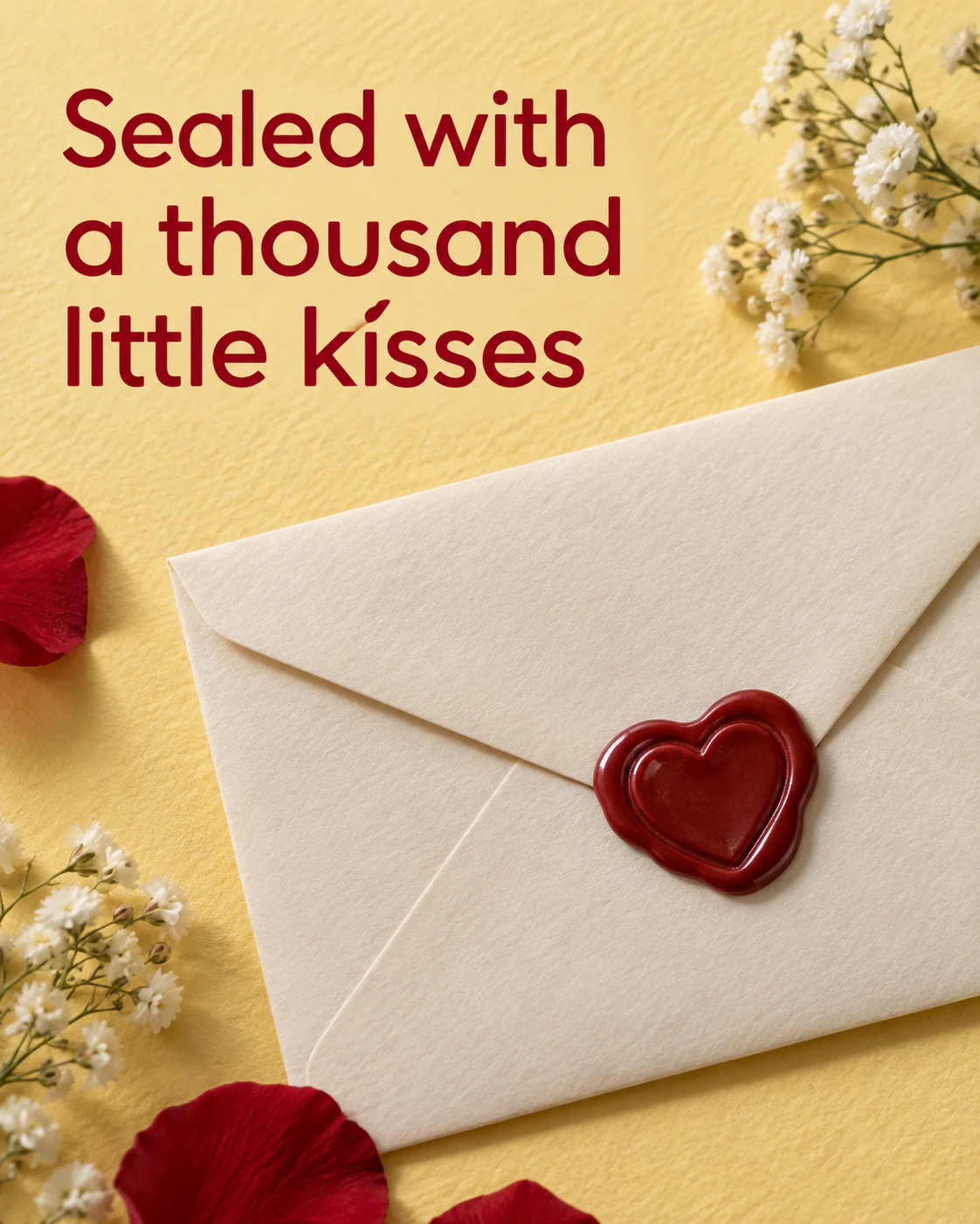 Sealed with a thousand little kisses