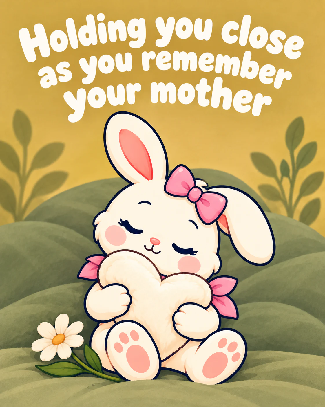 Holding you close as you remember your mother