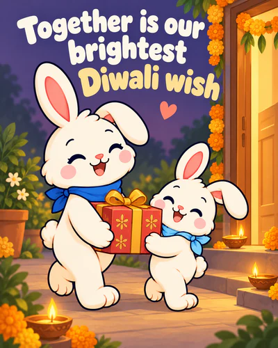 Together is our brightest Diwali wish