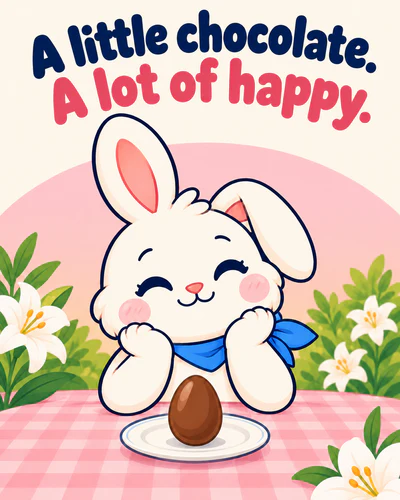 A little chocolate. A lot of happy.