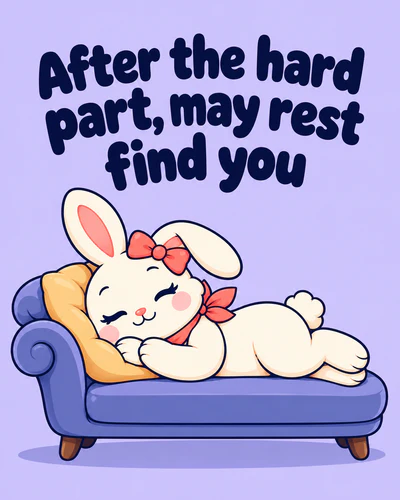 After the hard part, may rest find you