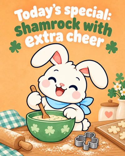 Today’s special: shamrock with extra cheer