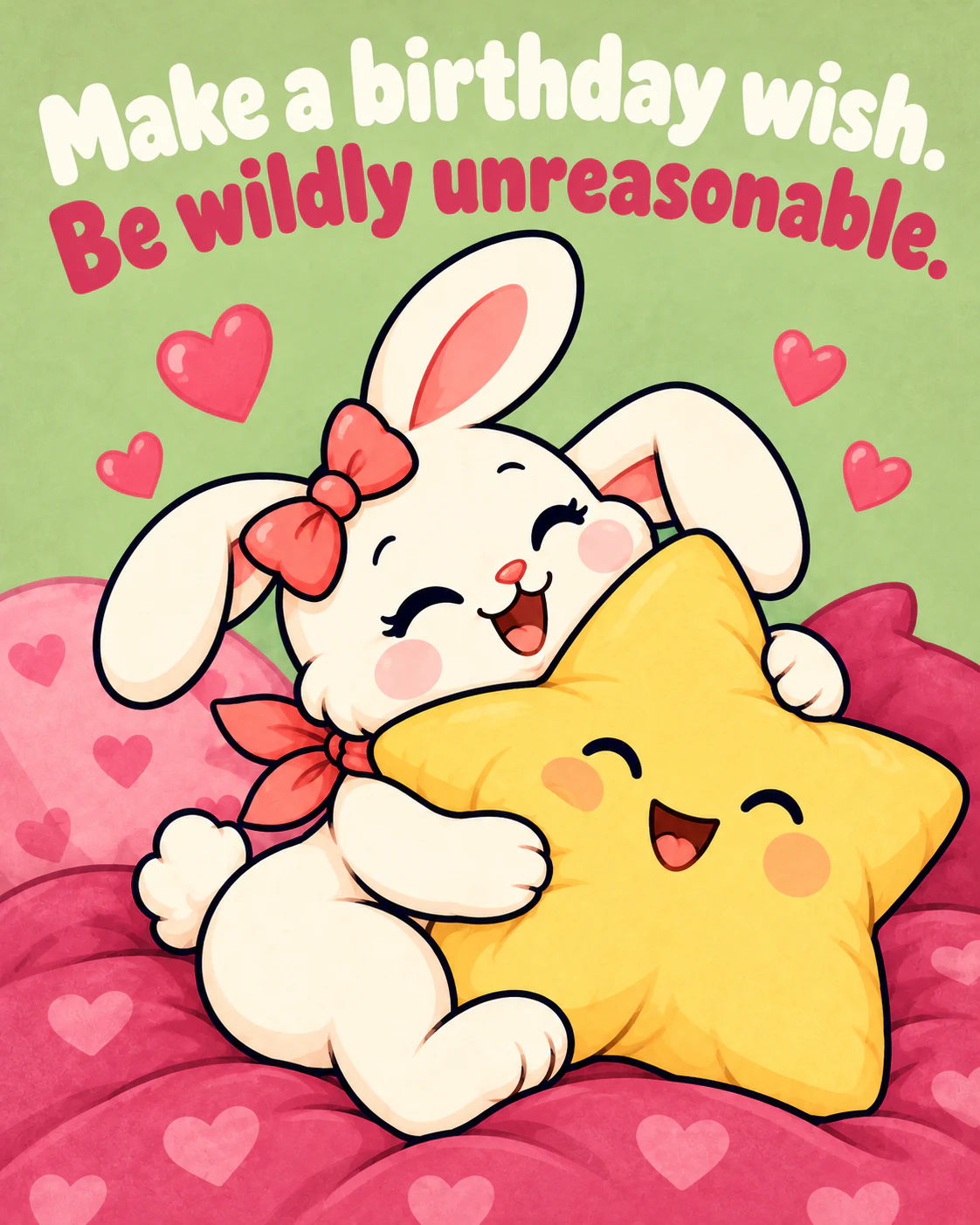 Make a birthday wish. Be wildly unreasonable.