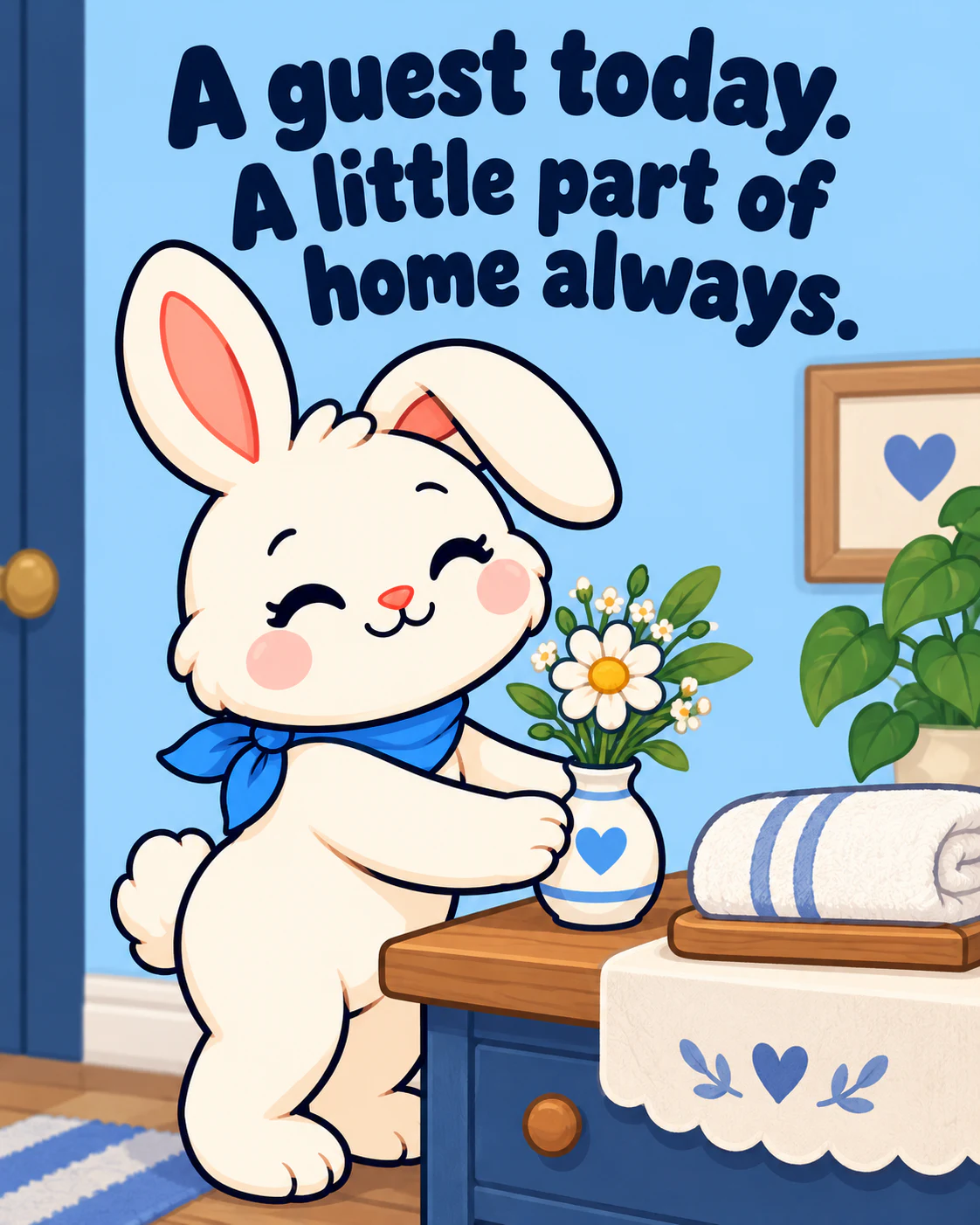 A guest today. A little part of home always.
