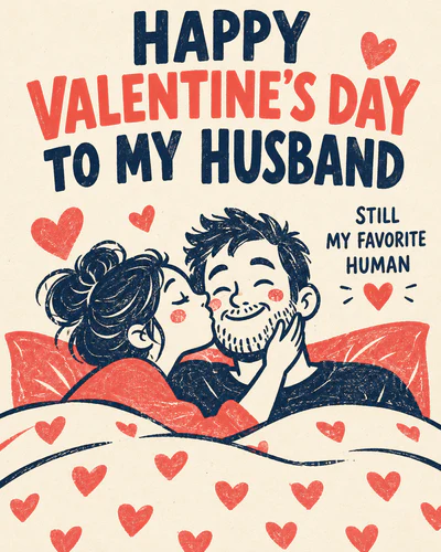 Funny valentines day ecard for husband