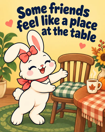 Some friends feel like a place at the table