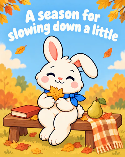 A season for slowing down a little