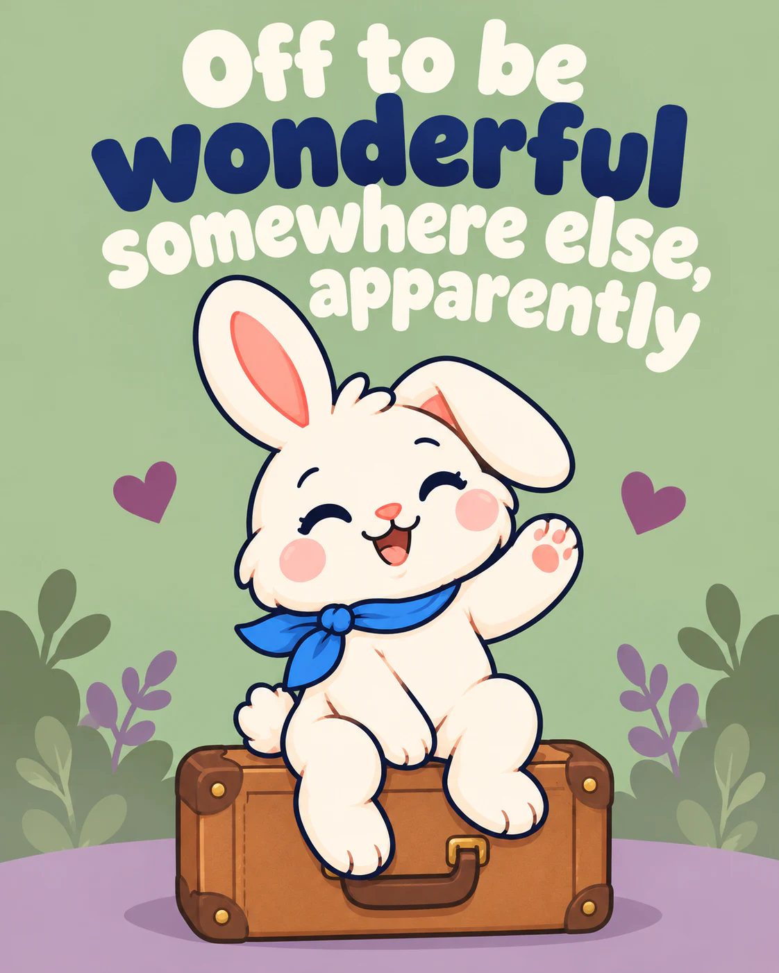 Off to be wonderful somewhere else, apparently