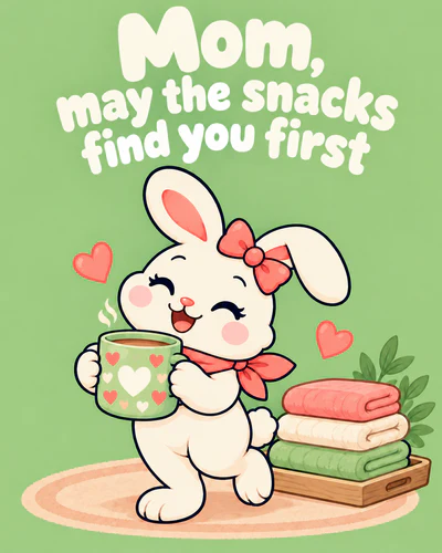 Mom, may the snacks find you first