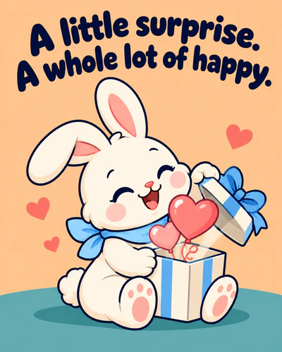 A little surprise. A whole lot of happy.