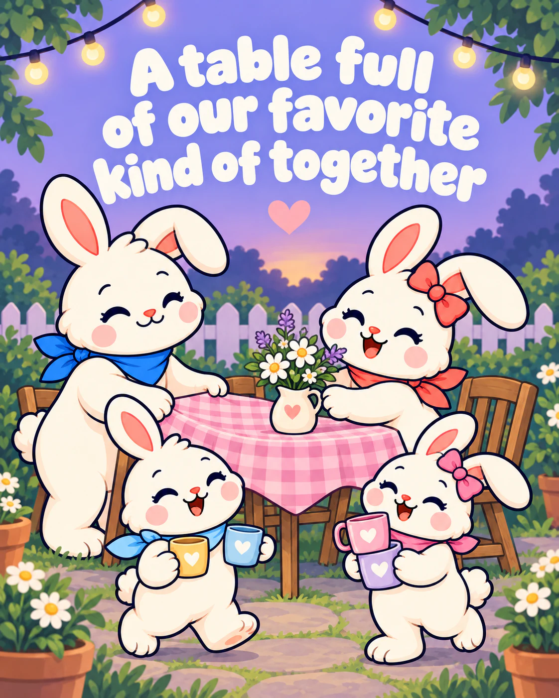 A table full of our favorite kind of together