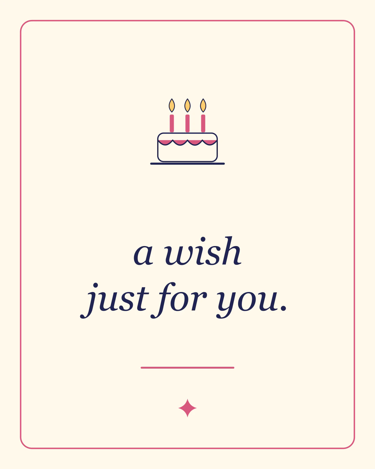 A wish just for you