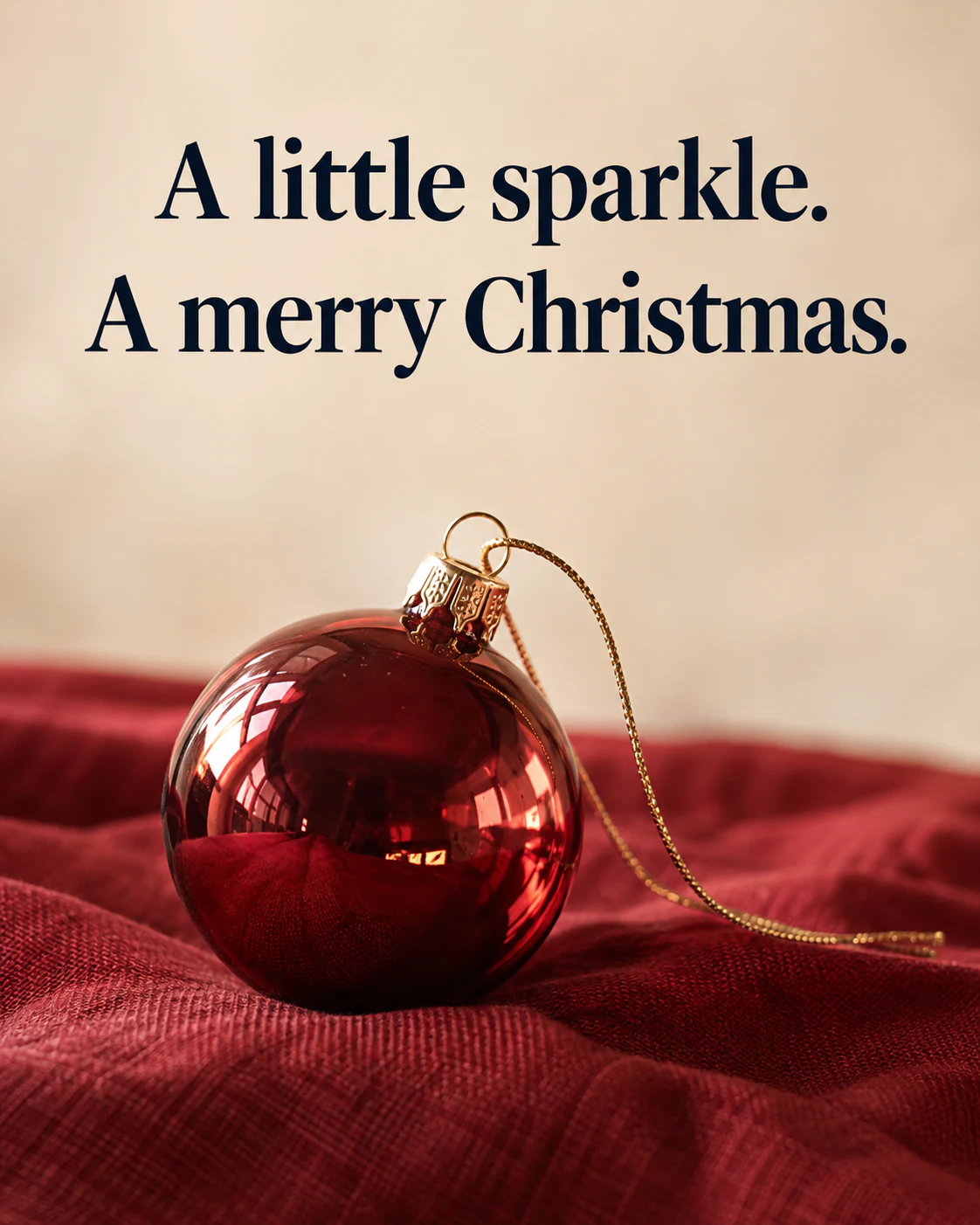 A little sparkle. A merry Christmas.
