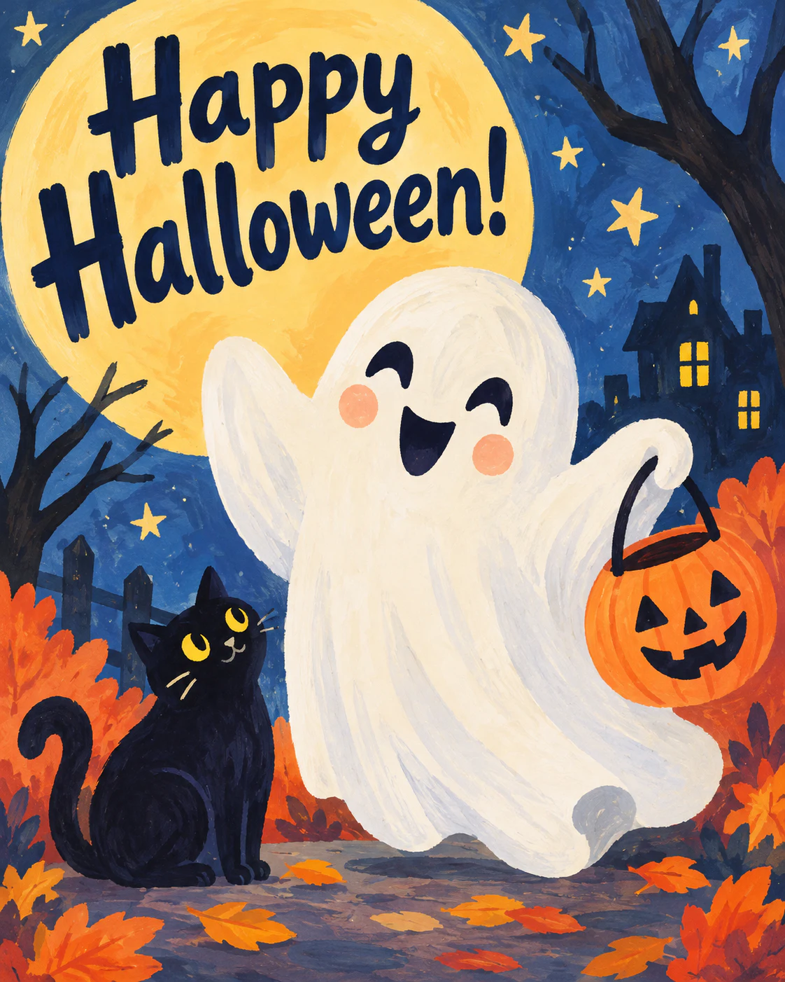 Ghost halloween ecard
