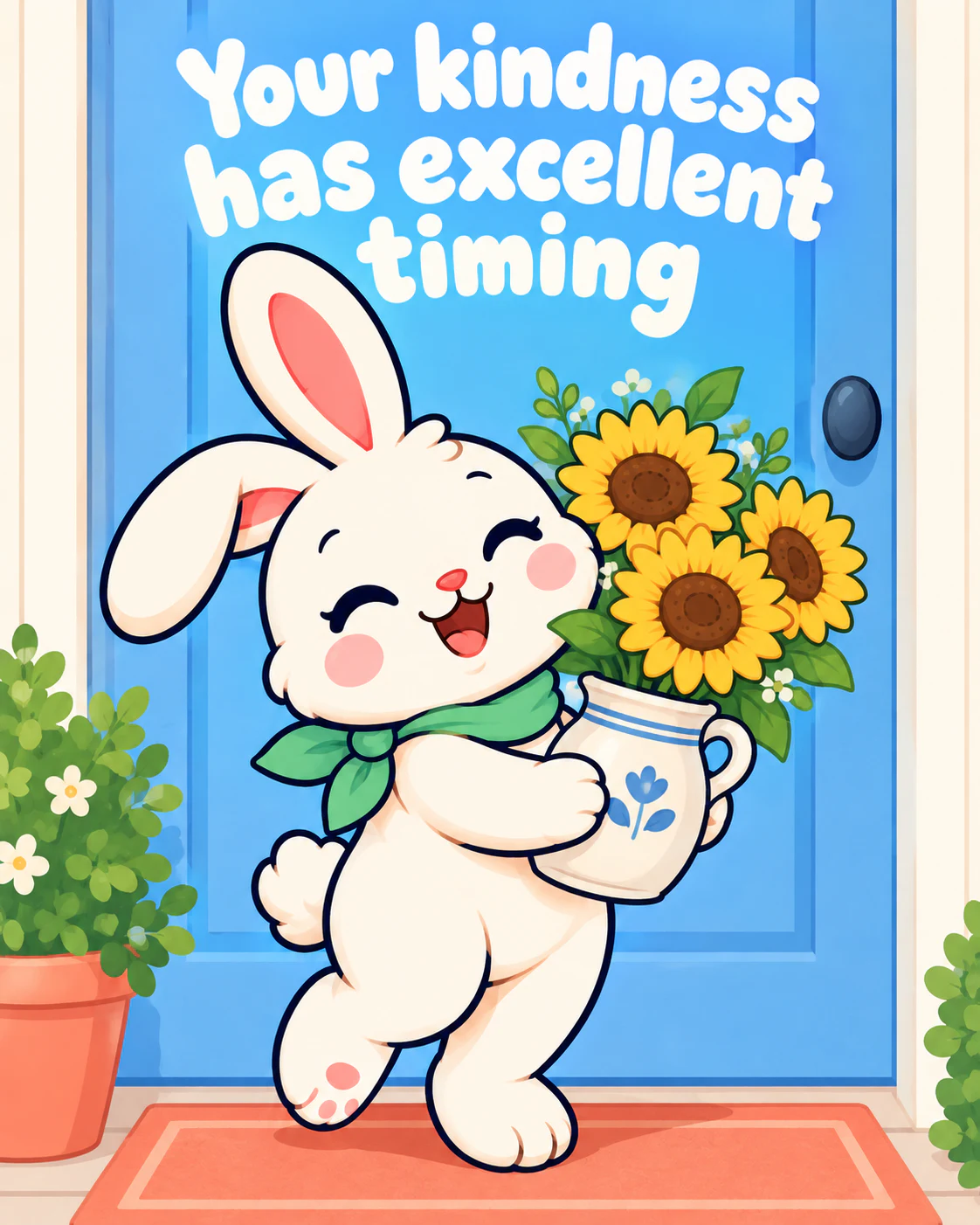 Your kindness has excellent timing
