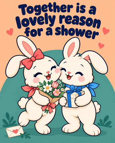 Together is a lovely reason for a shower