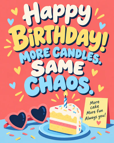 Funny birthday ecard for women