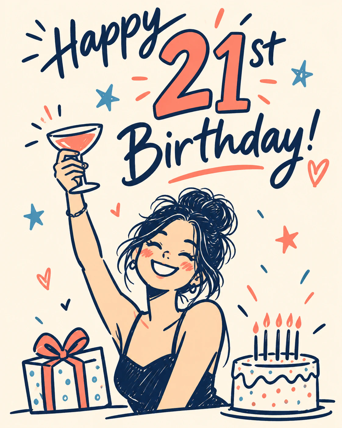 21st birthday ecard