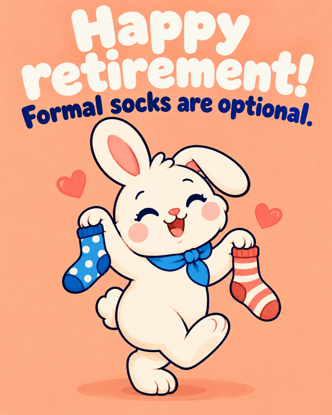 Happy retirement! Formal socks are optional.