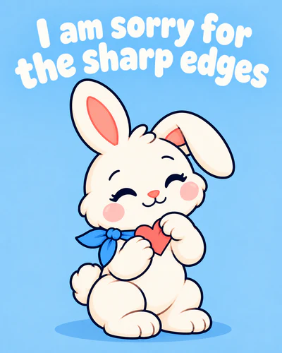I am sorry for the sharp edges