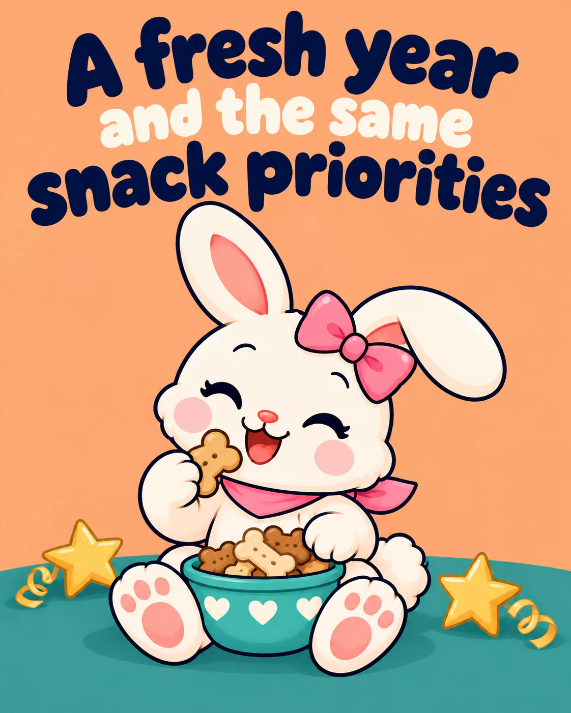 A fresh year and the same snack priorities