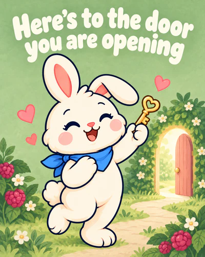Here’s to the door you are opening