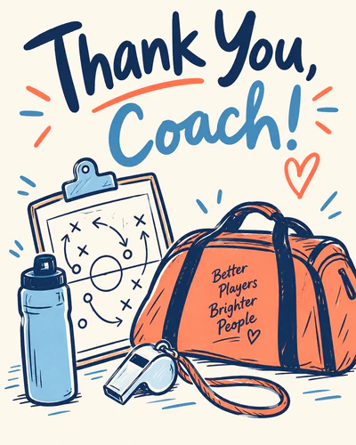Thank you ecard for coach