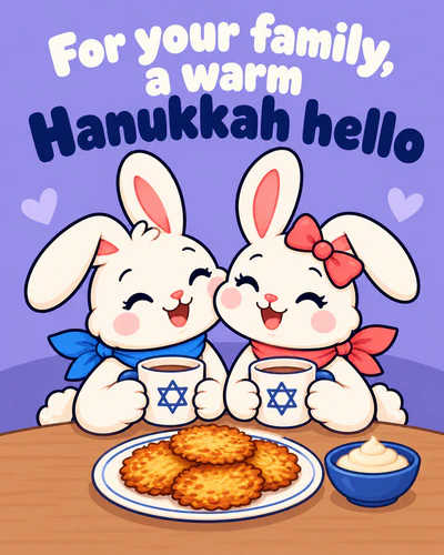 For your family, a warm Hanukkah hello