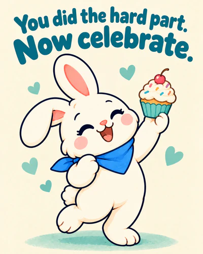 You did the hard part. Now celebrate.