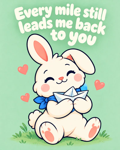 Every mile still leads me back to you