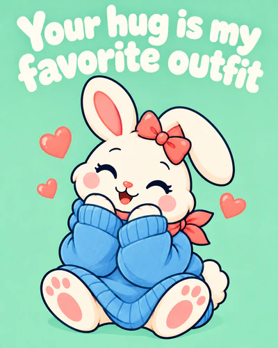 Your hug is my favorite outfit