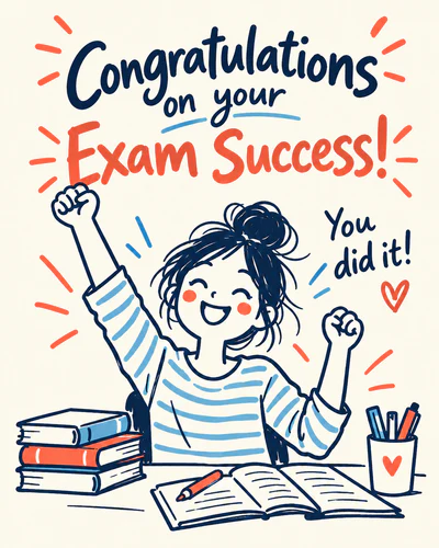 Exam success ecard