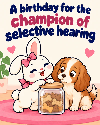 A birthday for the champion of selective hearing