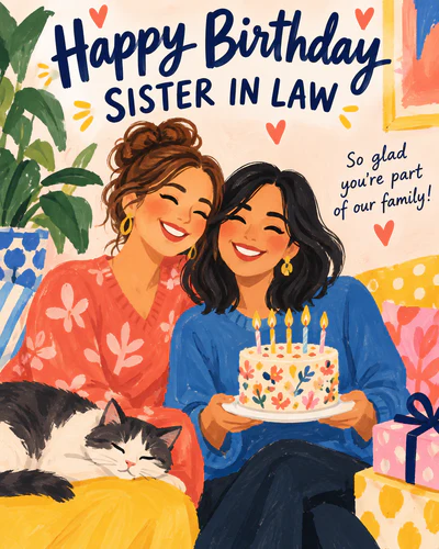 Birthday ecard for sister in law