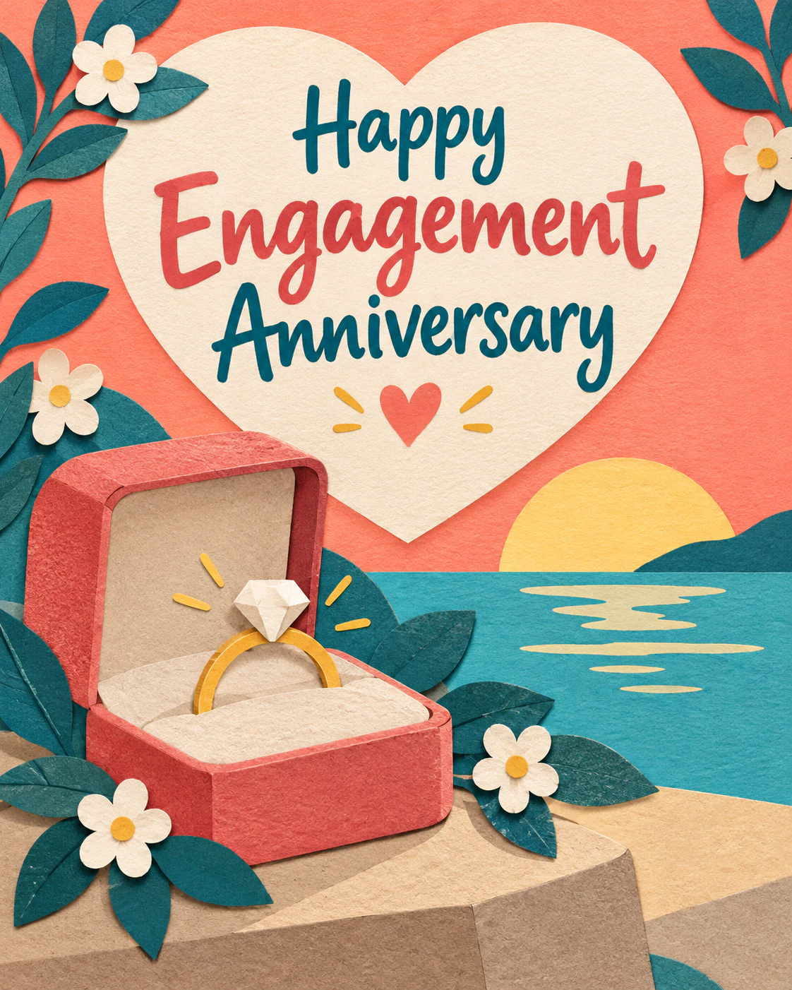 Engagement anniversary ecard